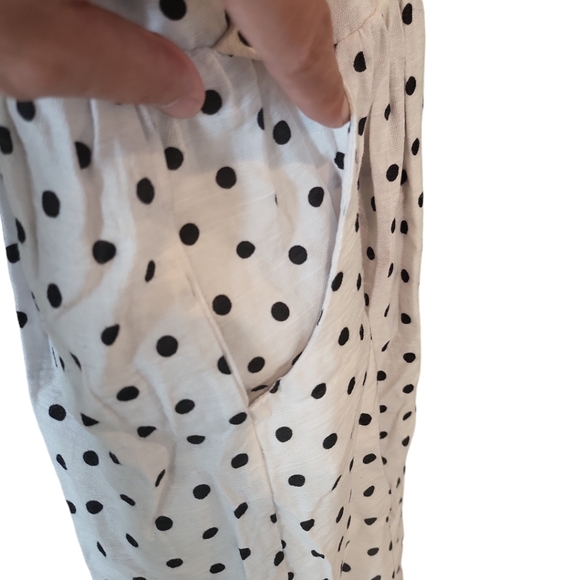 Xhilaration dress long polka dot white spring summer pockets classic versitile - Picture 5 of 6